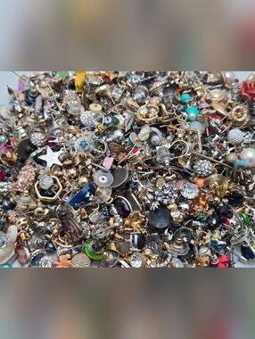 HUGE 2lb Jewelry Lot Stud Earrings Faux Pearls DIY Craft Bundle